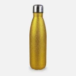 Termo lechero de acero sublimable glitter color dorado