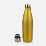 Termo lechero de acero sublimable glitter color dorado