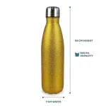 Termo lechero de acero sublimable glitter color dorado