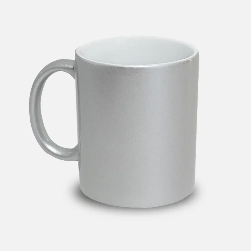 Taza plateada sublimable de 11oz